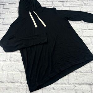 ZYIA Active Black Lounge Boyfriend Hoodie Womans Small Activewear Top